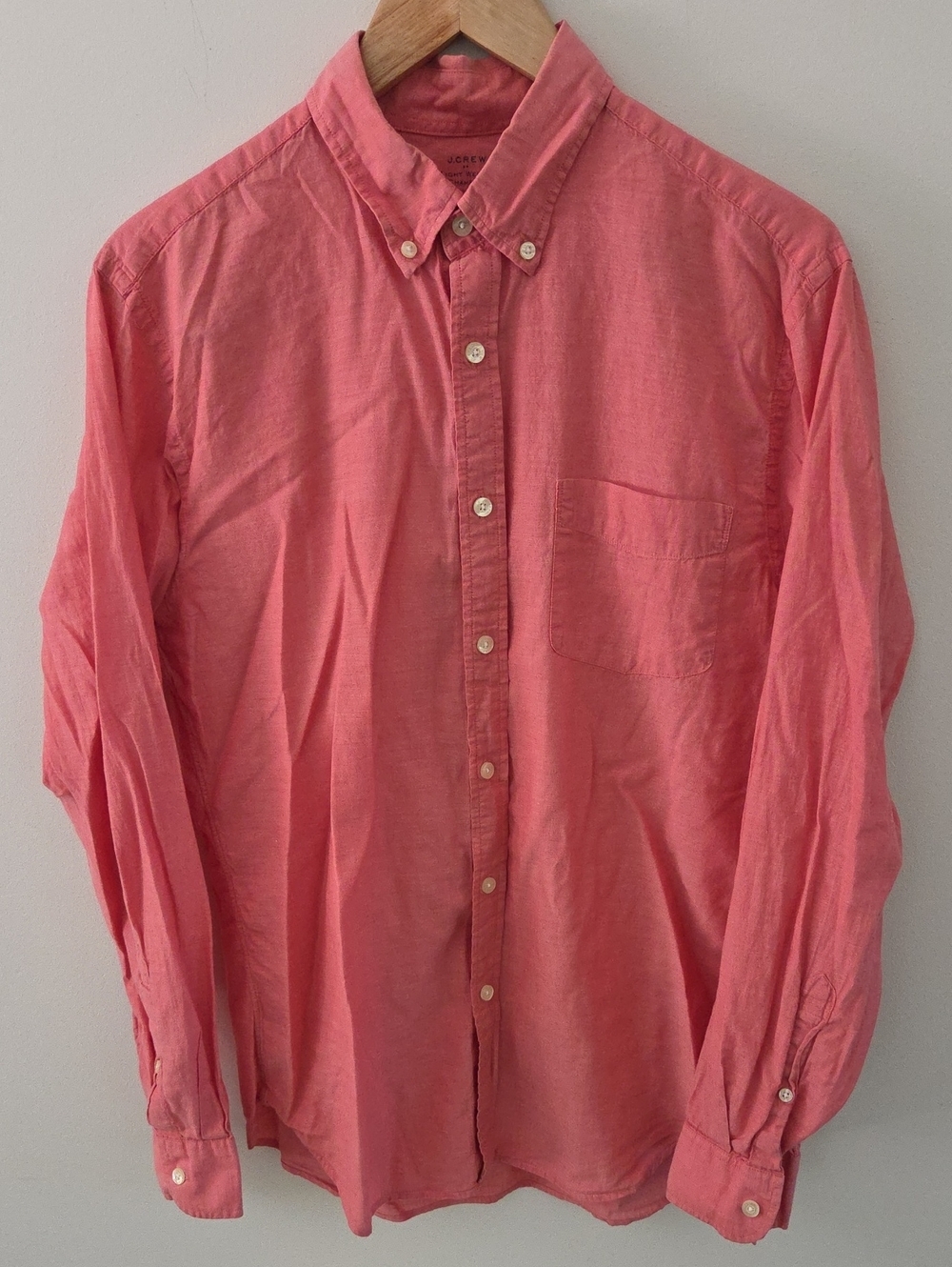 J. Crew Men's Long-Sleeve Cotton Chambray Button-Down Shirt